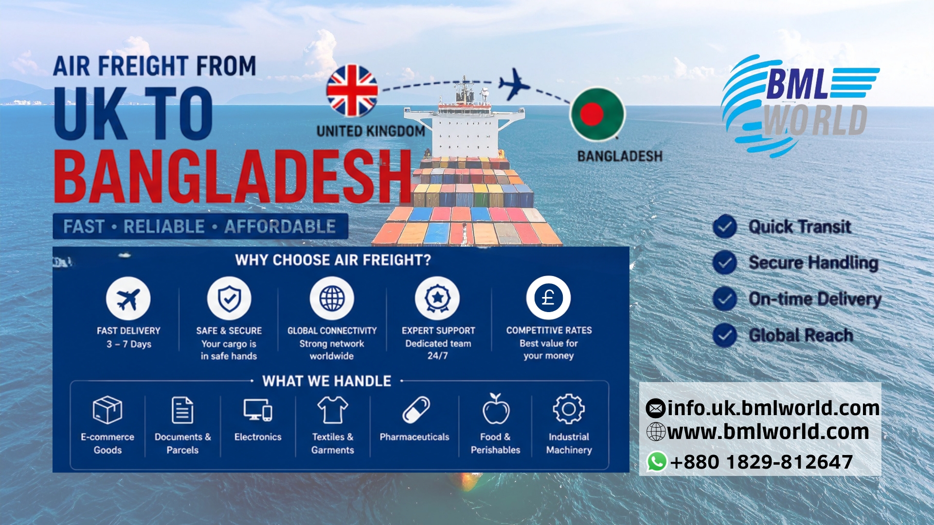 Air Freight Cost UK to Bangladesh (2026 Guide+Price Per KG)