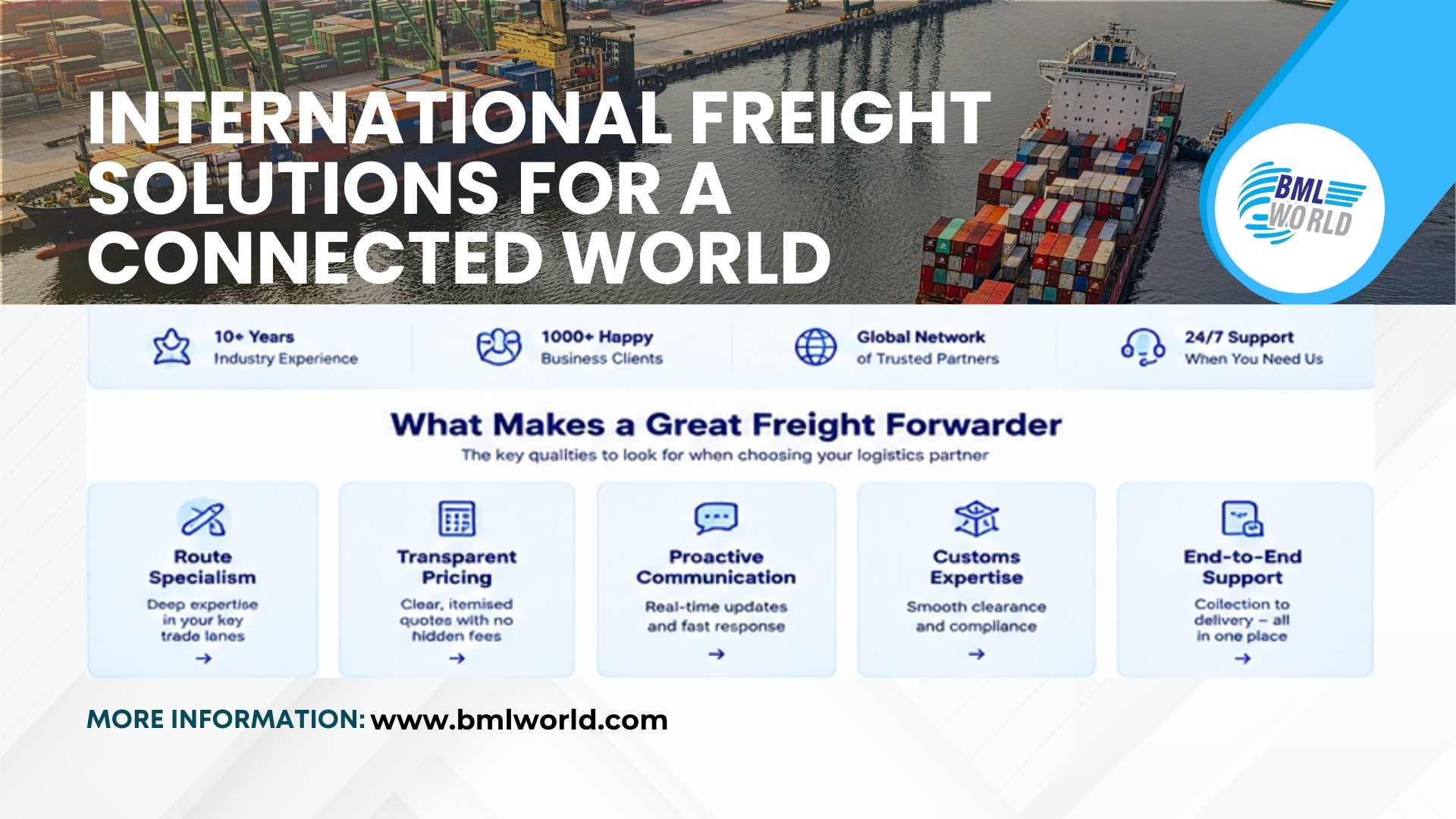 BML World Cargo & Logistics provides professional international shipping solutions between the United Kingdom,European countries and Bangladesh. The service includes air & sea sea freight, door to door delivery, customs documentation assistance, commercial cargo, personal parcels, ecommerce shipment and electronics transport such as mobile phones and laptops. BML World ensures safe handling, proper packaging guidance and delivery coordination for individuals, families and businesses.#bmlworldltd