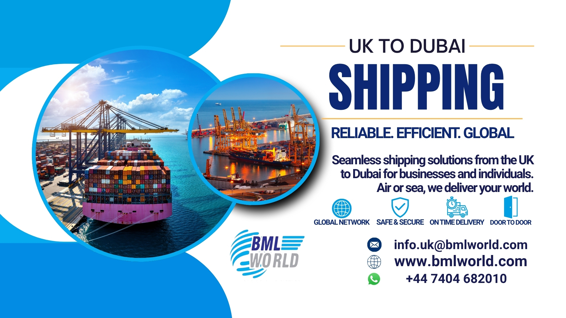 Freight shipment being prepared for transport from the UK to Dubai